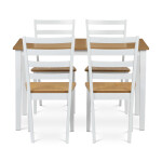 Jídelní set 1+4, rozměr stolu 120x75x75 cm, MDF, dýha, masivní nohy, moření dub