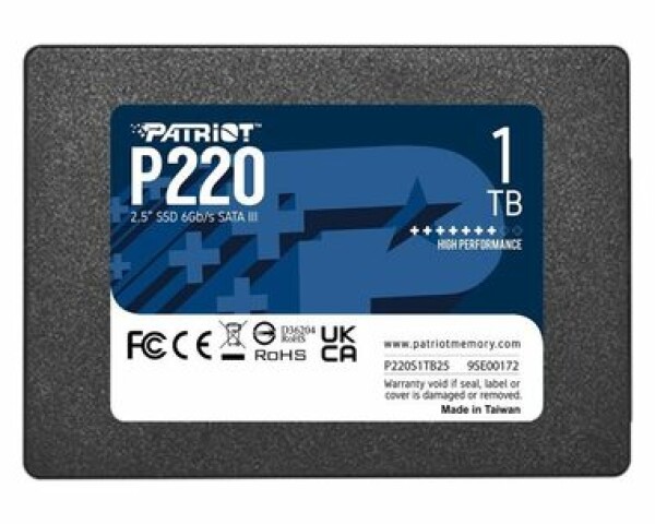 Patriot P220 1TB / 2.5" / SSD / IOPS: 50K 50K / SATA III (P220S1TB25)