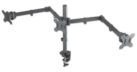 Manhattan Držák pro tři monitory černá / Držák pro monitory / 13-27" / nosnost 21 kg / VESA 100x100 (461658)