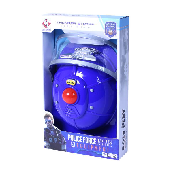 Policejní helma se zvukem světlem