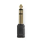 Nedis Stereo audio adaptér jack 3.5 mm (F) - jack 6.35 mm (M) černá / pozlacené (CABW23930AT)