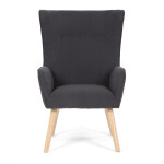 Křeslo ušák, šedá, manšestrová látka, AK-314 GREY2