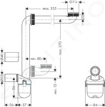 HANSGROHE - Příslušenství Umyvadlový sifon, úsporný, 32 mm, bílá 54235000