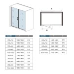 H K - Sprchové dveře MELODY DW1 172 jednokřídlé dveře 168-172x195 (dveře 76 + boční stěna 100) SE-MELODYDW1172A