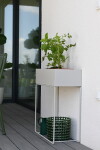 Ferm Living Stojan na květiny Plant Box Light Grey, šedá barva, kov