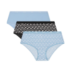 Dámské bavlněné kalhotky 3 ks DIM LES POCKETS COTTON BOXER 3x - DIM - černá M