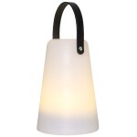 STAR TRADING Přenosná svítící LED lucerna Outdoor 20 cm, bílá barva, plast