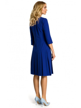 Šaty se pasem a záhyby královská modř EU XL model 15096987 - Moe