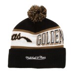 Mitchell & Ness Pánská zimní čepice Vegas Golden Knights NHL Block Sweep Pom Knit