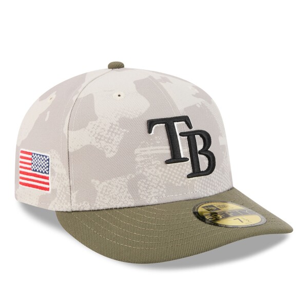 New Era Pánská kšiltovka Tampa Bay Rays MLB 2025 Authentic Armed Forces Pre-Curved 59FIFTY Fitted Velikost: 7 3/8