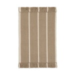 Ferm LIVING Vlněná rohožka Kelim Sand 50 x 70 cm, béžová barva, textil