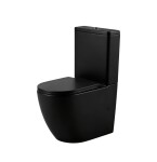 Erga Siena, WC kombi mísa 620x365x820 mm, Rimless + funkce bidetu + toaletní sedátko, černá matná, ERG-V03-SIENA-RIM-BID-BK