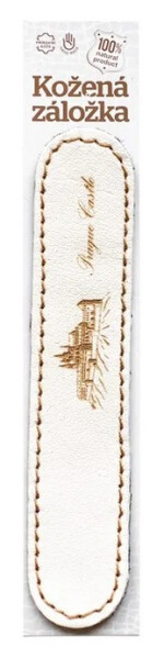 Kožená záložka obšitá Pražský hrad