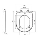 MEREO - WC závěsné kapotované, RIMLESS, 495x360x370, keramické, vč. sedátka CSS115SN VSD84S2