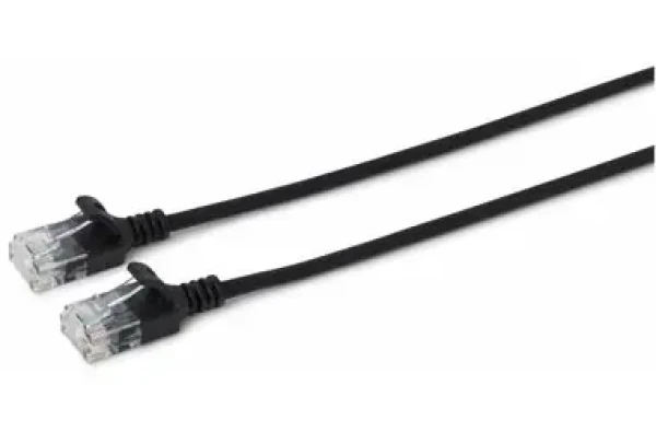 MicroConnect CAT6a U/UTP SLIM 3m černá / LSZH (V-UTP6A03S-SLIM)