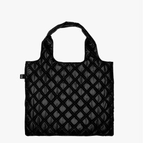 Prošívaná taška LOQI METALLIC Black Puffy Medium Bag