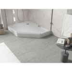 MEXEN - Flow+ pětiboká sprchová vanička levá 100 x 80, bílá lesk 46P108010LH