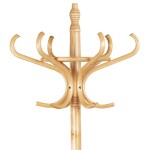 Věšák dřevěný stojanový, masiv topol a bříza, přírodní odstín, výška 185 cm