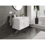 MEXEN/S - Orio koupelnová skříňka 80 cm s umyvadlem Vela, 2 zásuvky, bílá lesk 91A10-08047-2-BFF00-W23M00