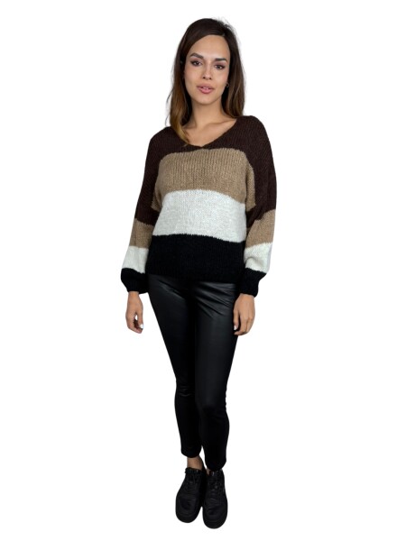 HOSH Svetr Verona Velikost: UNI, Barva: Tmavě hnědá