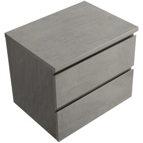 CERANO Koupelnová skříňka Carole + deska pod umyvadlo Navira Pro - 36 mm - betonově šedá - 70x51,6x46 cm
