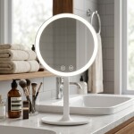 LED Kosmetické zrcátko SAT sklopné s kosmetické zrcátkom bílá SATZKLEDB SATZKLEDB