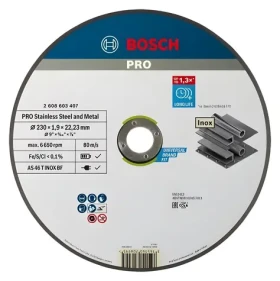 Bosch AS 46 T INOX BF / Řezný kotouč na nerez / 230 x 22,23 mm / 1,9 mm (2608603407)