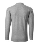 Pique Polo LS polokošile pánská tmavě šedý melír XL