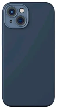 Pouzdro Baseus Liquid Silica Magnetic Case and Tempered Glass set for iPhone 14 Plus modré
