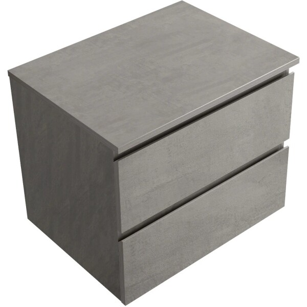 CERANO Koupelnová skříňka Carole + deska pod umyvadlo Navira Slim - 18 mm - betonově šedá - 60x49,8x46 cm