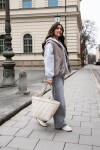 Nákupní taška přes rameno Reisenthel Shopper M Puffer stone