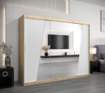 Šatní skříň Abi R0 Barva korpusu: Bílá, Rozměry: 120 cm, Dveře: Černá