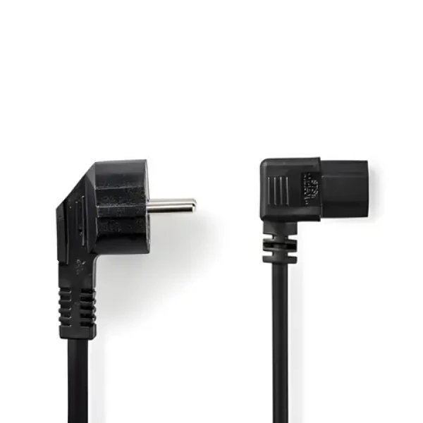 Nedis napájecí kabel černá / Napájecí kabel / Typ F - IEC-320-C13 / Úhlový / Poniklované / 3 m (CEGL10020BK30)