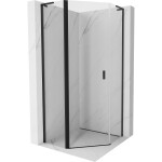 MEXEN/S - Mist L sprchový kout pětiboký křídlový 90 x 90, transparent, černá 8A8L-090-090-70-00