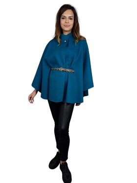 HOSH Pončo Evelora Velikost: UNI, Barva: Tyrkysová