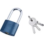 EXTOL CRAFT 93245 Zámek visací prodloužený, litinový, 45mm, modrý, 3 klíče