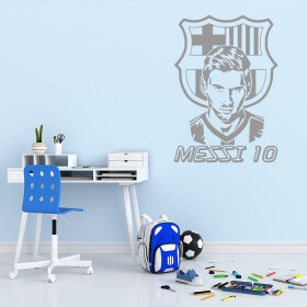 Samolepka Lionel Messi 10 Barva: šedá, Velikost: 40 x 28 cm