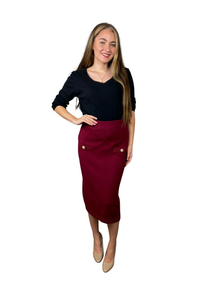 HOSH Sukně Noble Velikost: UNI, Barva: Vínová