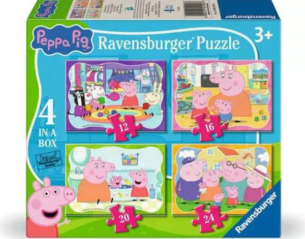 Puzzle Prasátko Peppa 4v1