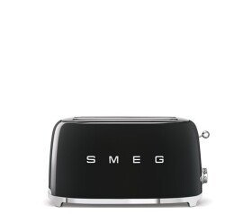 Smeg TSF02BLEU, toustovač / topinkovač, 4 toasty, 6 úrovní opékání, zásuvka na drobky, styl. 50. let, černý