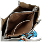 Módní dámská koženková kabelka na rameno Nenet, světle šedá