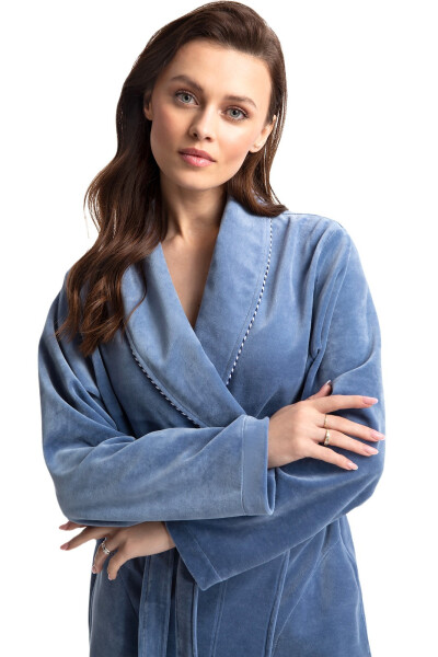 Dámský župan Luna 371 Velur 3XL kaštanové 3xl