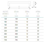Tulip Nábytková úchytka Marina rozteč: 320mm nerez (203825)