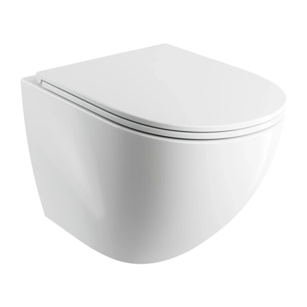 OMNIRES - OTTAWA COMFORT Závěsná mísa SILENT POWER™ sedátko SOFT, 54 x 37 cm, bílé lesk OTTAWACSPMWBP