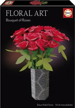 EDUCA 3D puzzle Floral Art: Rudé růže