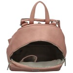 Trendy dámský koženkový kabelko-batoh Renie, růžový