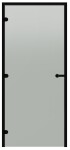 Dveře do parní sauny ALU HARVIA 9x19, satinované 890x1890 mm, černý rám CDA91905BLL