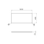 SAPHO - Deska Rockstone 101x1,2x47cm, bílá mat CRR101-0101