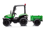 Mamido Dětský elektrický traktor s přívěsem BLT zelený