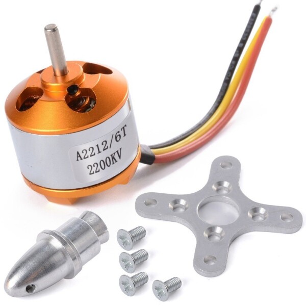 Outrunnerový motor A2212/6T - Bezkartáčový, 2200 kV